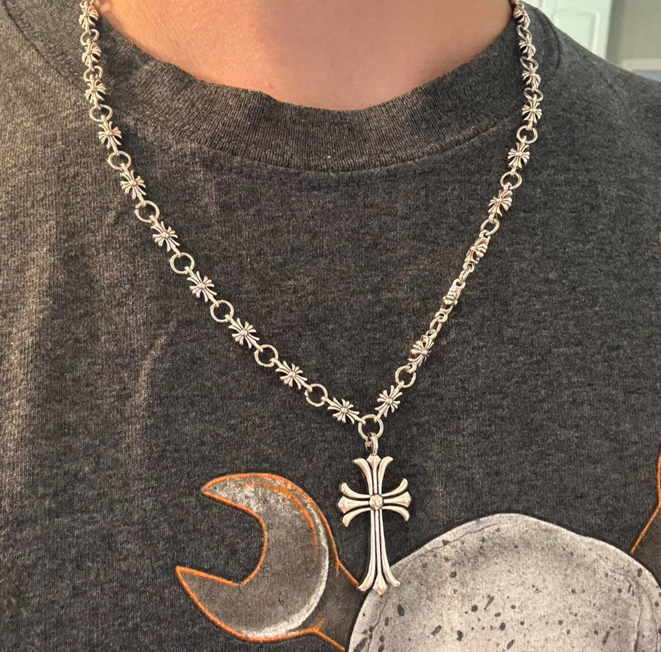 Chrome Heart cross necklace