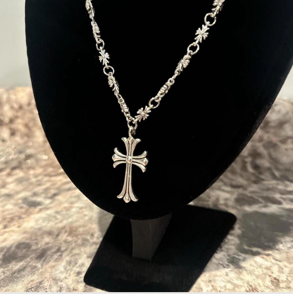 Chrome Heart cross necklace