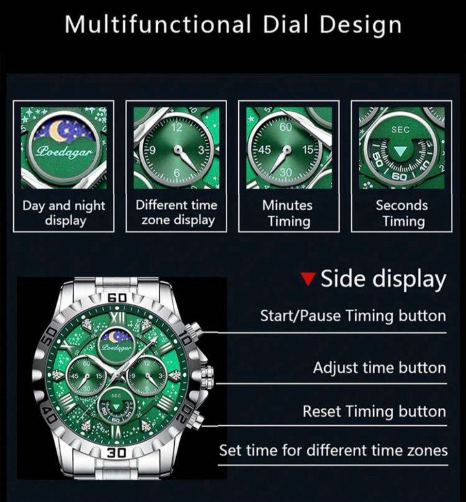 Green poedagar 973 watch