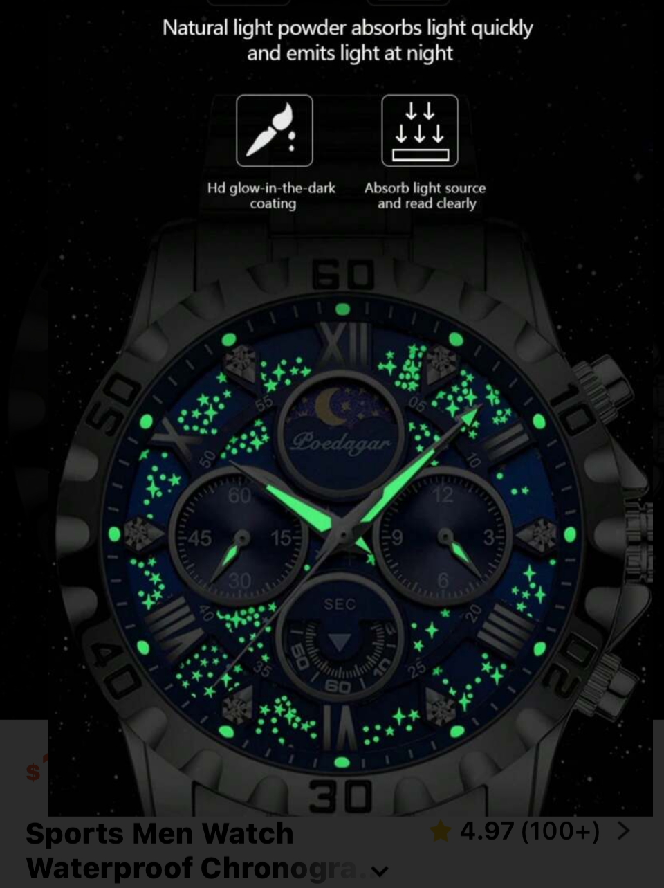 Blue poedagar 973 watch