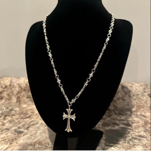 Chrome Heart cross necklace