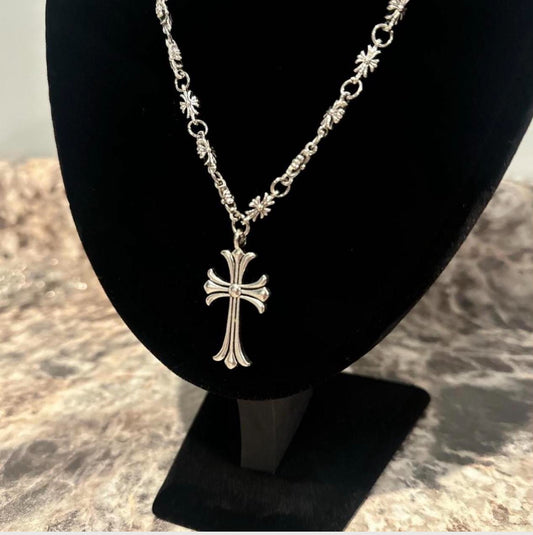 Chrome Heart cross necklace